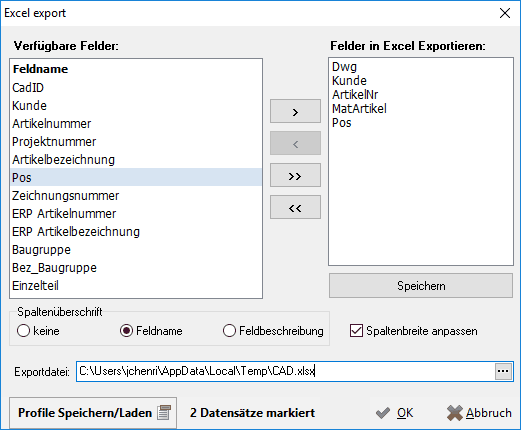 in Excel schreiben